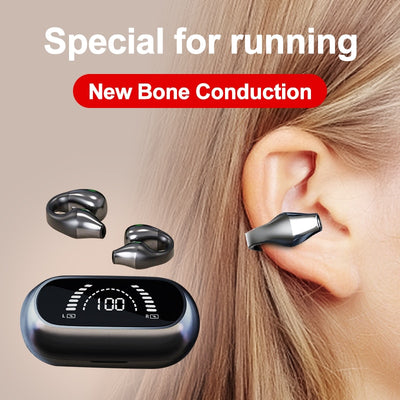 Auricular de conducción ósea Bluetooth 5.2 Clip de oreja