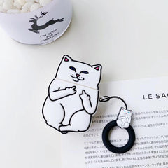 Funda para AirPods con diseño de gato de dibujos animados