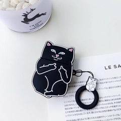 Funda para AirPods con diseño de gato de dibujos animados